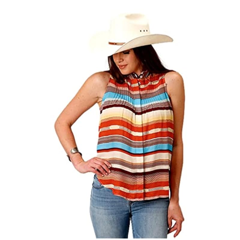 Stetson Women's Sunset Serape Striped Sleeveless Blouse Multi X-Large US ‎womens Tops, Tees & Blouses Stetson