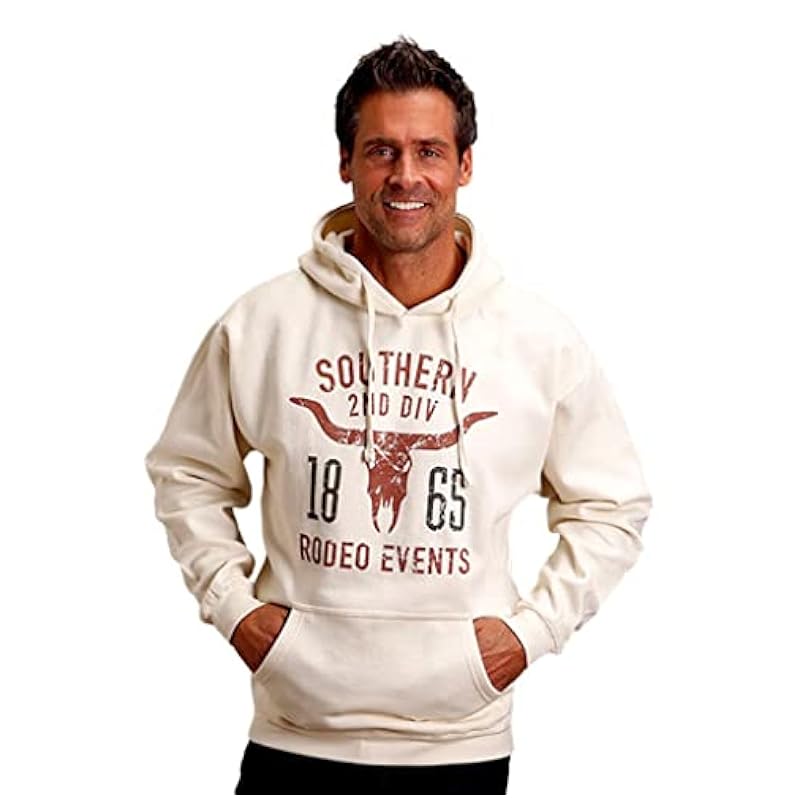 Stetson Western Sweatshirt Mens Print L White 11-097-0562-0917 WH Stetson ‎men Active