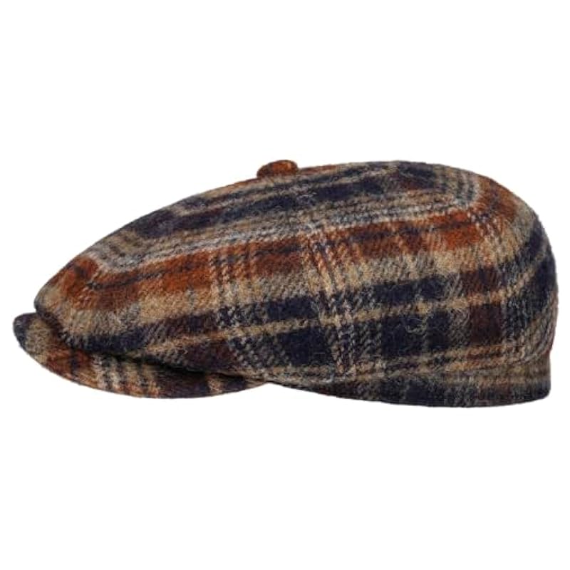 Stetson Hats & Caps ‎mens Stetson Hatteras Shetland Plaid Flat Cap Men - Navy