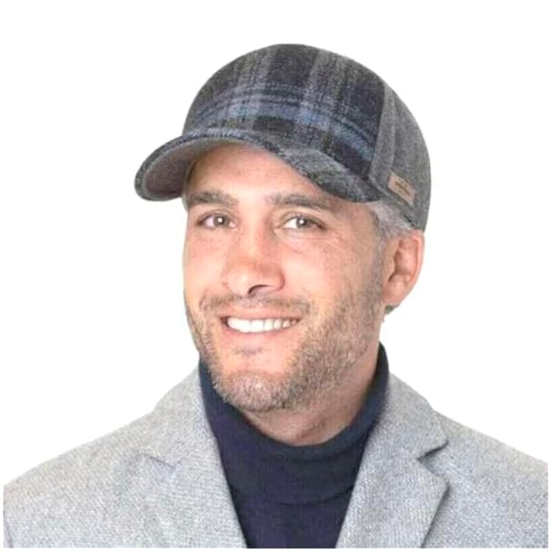 Stetson Hats & Caps ‎womens Stetson Shadow Plaid Cap Women/Men - Blue-grey