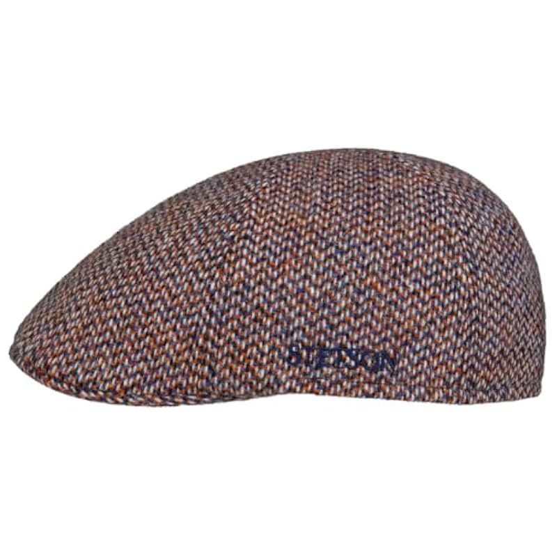 Stetson Texas Freestyle Harris Tweed Flat Cap Men - Made in The EU Blau-orange ‎mens Hats & Caps Stetson