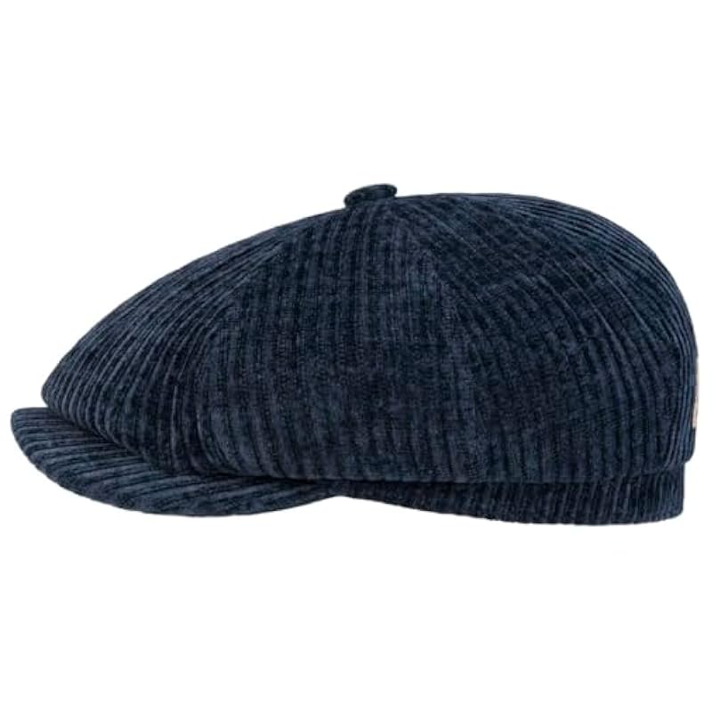 Stetson Stetson Hatteras Corduroy Jersey Flat Cap Men - Made in The EU Navy ‎mens Hats & Caps