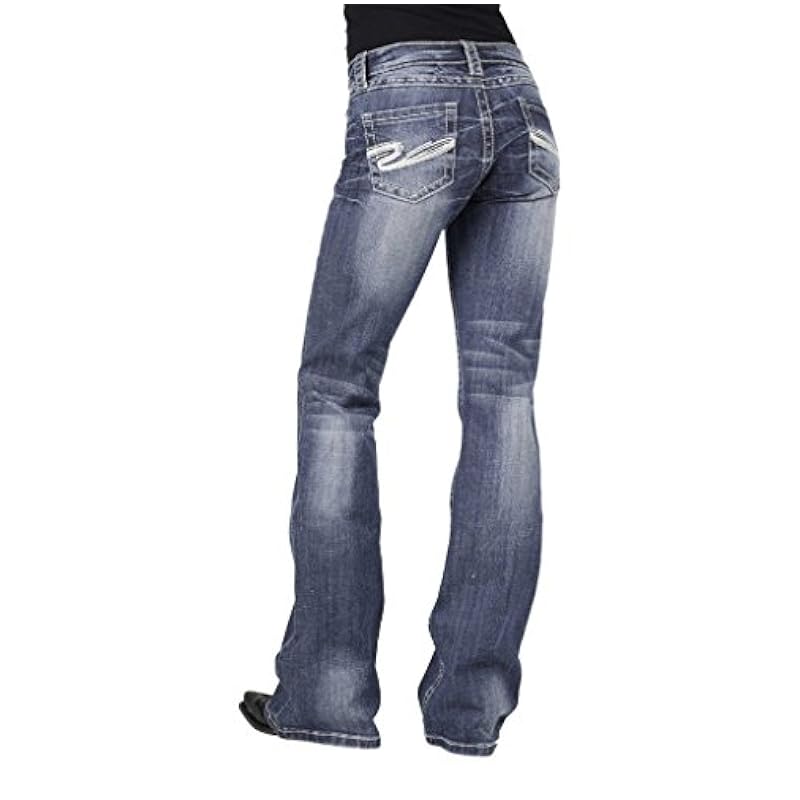 Stetson Jeans ‎womens Stetson Women's 816 Fit White S Stitch Bootcut Jeans Denim 14 R