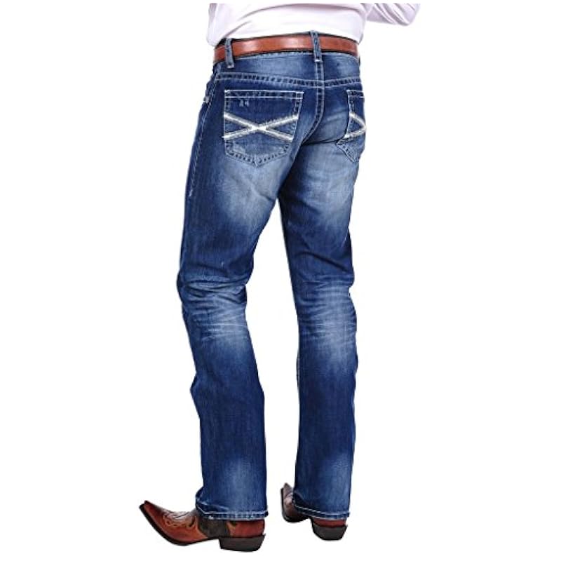 ‎mens Jeans Stetson Stetson Men's Bootcut Medium Blu