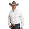 ‎mens Shirts Stetson Stetson Men's Solid Button Oxford Long Sleeve Western Shirt White Large