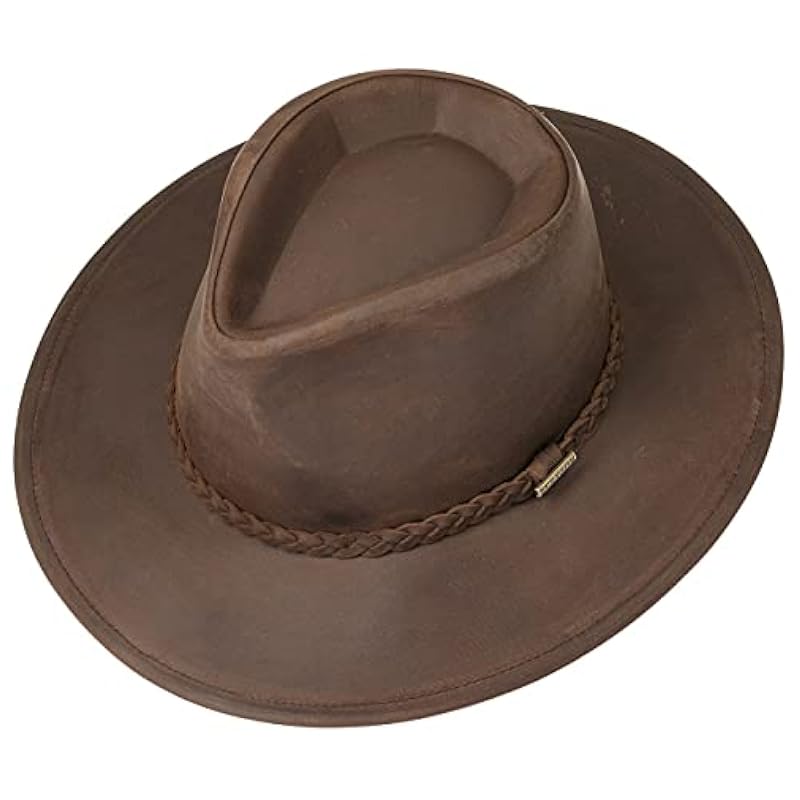 Stetson Stetson Buffalo Leather Western Hat Women/Men | Dark Brown ‎mens Hats & Caps