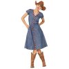 Stetson Dresses ‎womens Stetson Women's Embroidered Denim Dress Blue X-Small