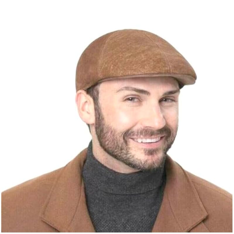 Stetson Texas Lambskin Flat Cap Men - Made in Germany Brown Stetson ‎mens Hats & Caps