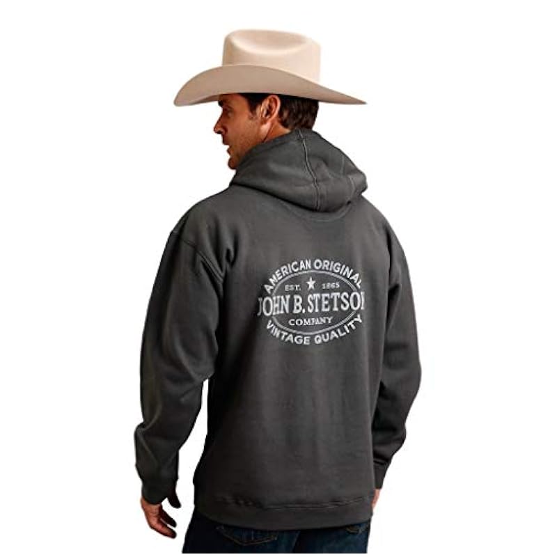 Stetson Stetson Western Sweatshirt Mens Hoodie Blue 11-097-0562-0884 BU Blue ‎men Fashion Hoodies & Sweatshirts