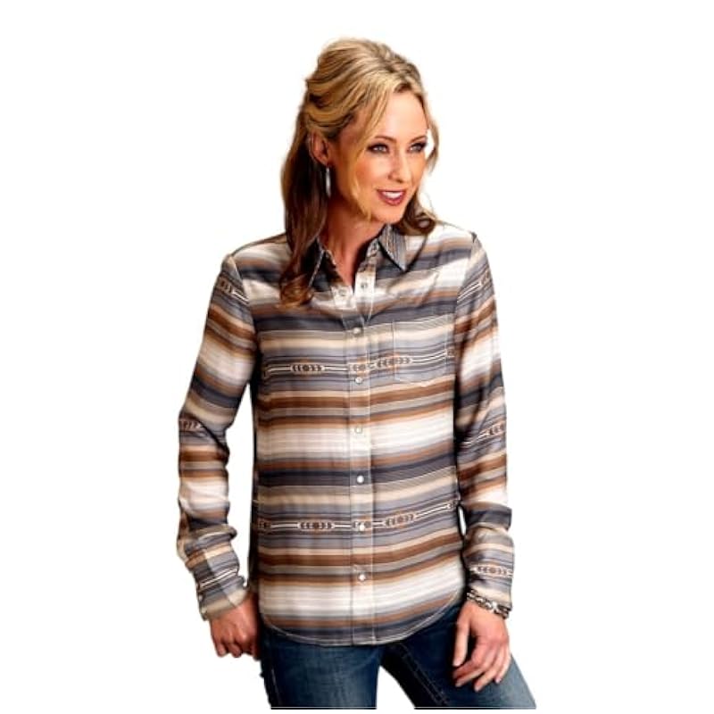 Stetson Tops, Tees & Blouses ‎womens Stetson Western Shirt Womens Serape L/S M Brown 11-050-0590-7058 BR