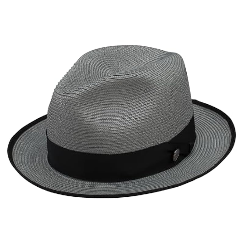 ‎mens Hats & Caps Stetson Stetson Men's Latte Florentine Milan Straw Hat Grey