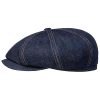 Stetson Hatteras Sustainable Jeans Flat Cap Men - Made in The EU Denim ‎mens Hats & Caps Stetson