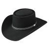 Stetson Hats & Caps ‎mens Stetson Men's Chinook Wool Leather Hatband Western Cowboy Hat - Black … Black