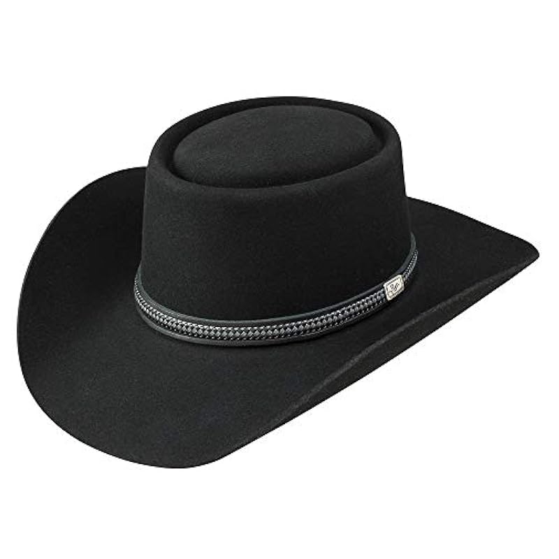 Stetson Hats & Caps ‎mens Stetson Men's Chinook Wool Leather Hatband Western Cowboy Hat - Black … Black