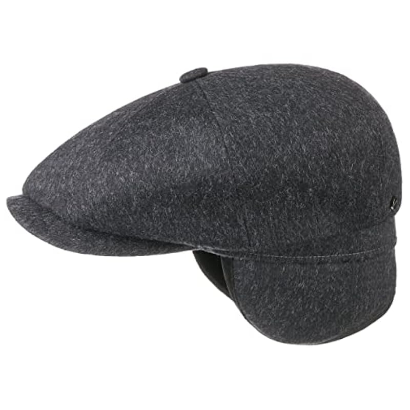 Stetson Stetson Hatteras Loden Earflaps Cap Men - Made in Germany Anthracite ‎mens Hats & Caps