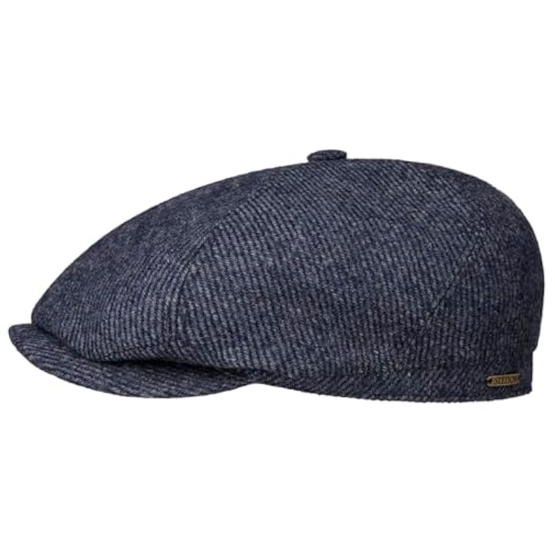Stetson Hats & Caps ‎mens Stetson Bendavoa Wool 6 Panel Flat Cap Men - Made in The EU Blue