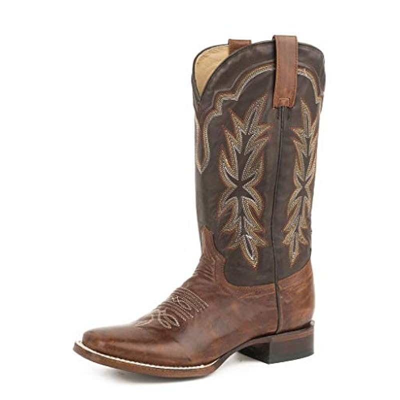Stetson Women's Dark Jessica Western Boot Broad Square Toe Brown 8 M Stetson ‎womens Boots