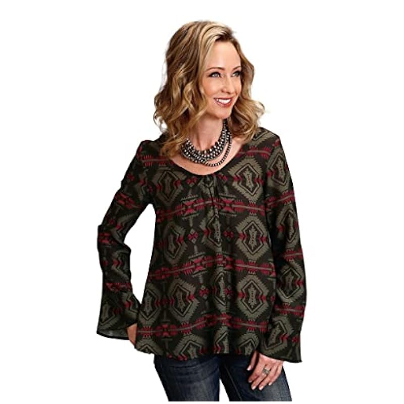 Stetson Tops, Tees & Blouses ‎womens Stetson Western Shirt Womens L/S Peasant S Brown 11-050-0590-6071 BR