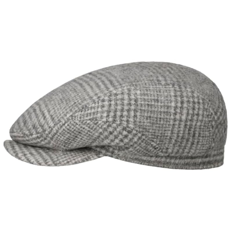 Stetson Stetson Undyed Virgin Wool Driver Flat Cap Men - Made in The EU Light Grey ‎mens Hats & Caps