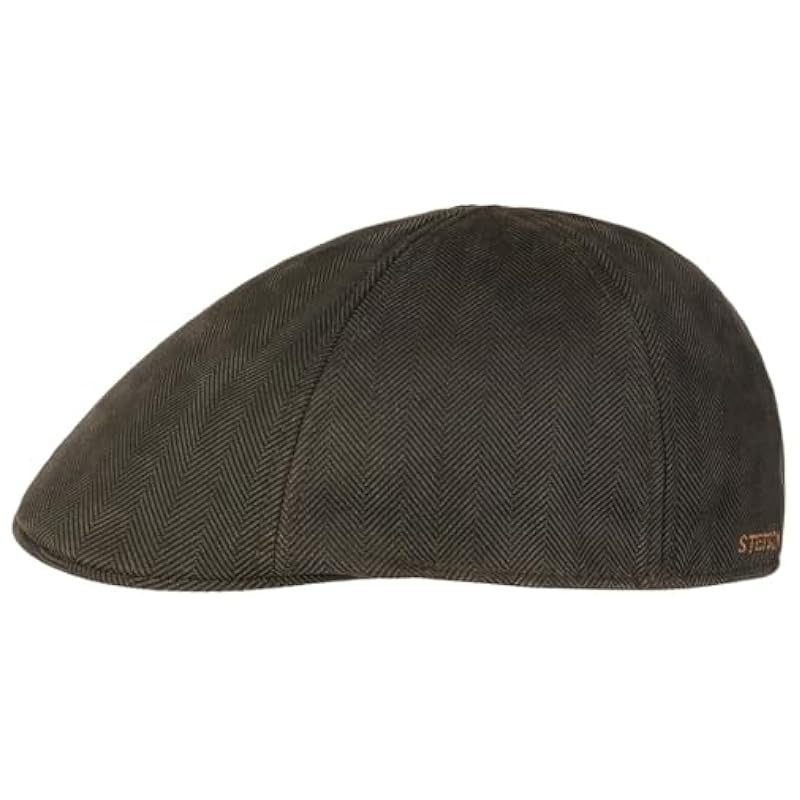 Stetson Herringbone Duck Flat Cap Men - Brown-olive Stetson ‎mens Hats & Caps