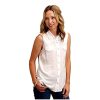 Stetson Western Shirt Womens Sleeveless XL Cream 11-052-0565-0429 WH ‎womens Tops, Tees & Blouses Stetson