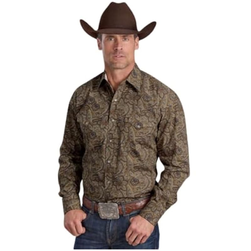 Stetson Brown Paisley Print - Mens Shirt Stetson ‎mens Shirts