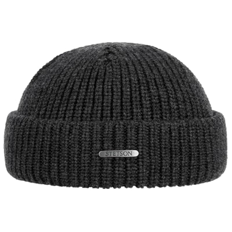 Stetson Hats & Caps Stetson Nashville Knit Docker Cap Women/Men | Made in Italy Anthracite