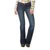 ‎womens Jeans Stetson Stetson Apparel Women's Dark Blasted Low Rise 816 Classic Fit Boot Cut Jeans Blue 10 XXL