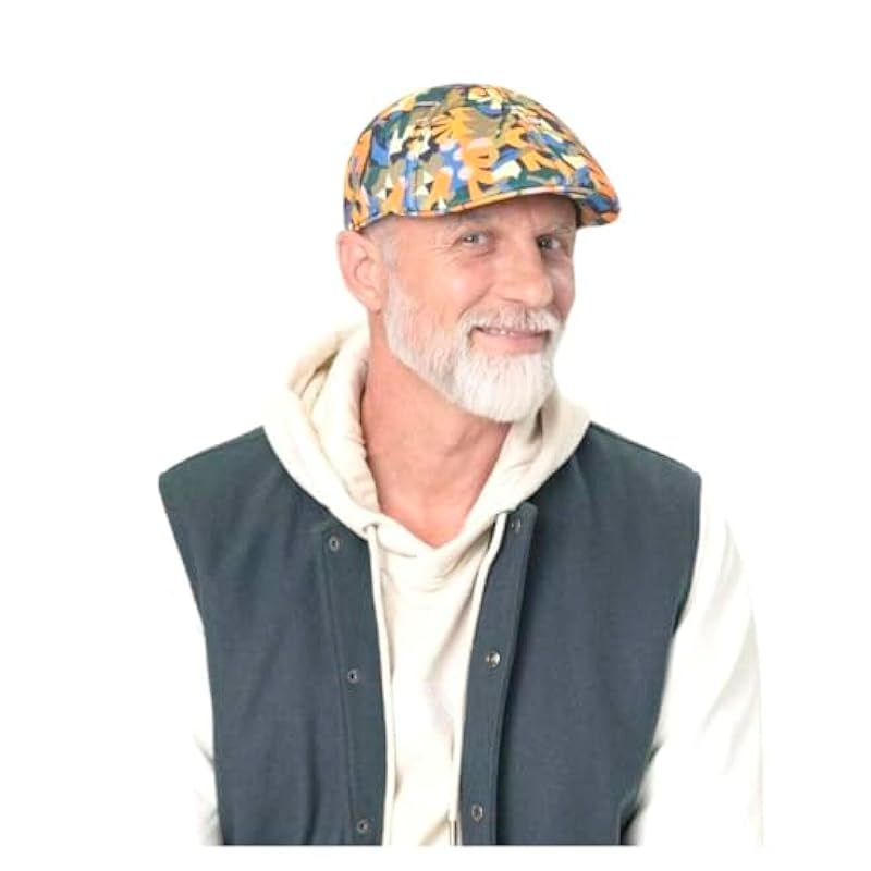 Stetson Hats & Caps ‎mens Stetson Texas Print x The Feebles Flat Cap Men - Orange