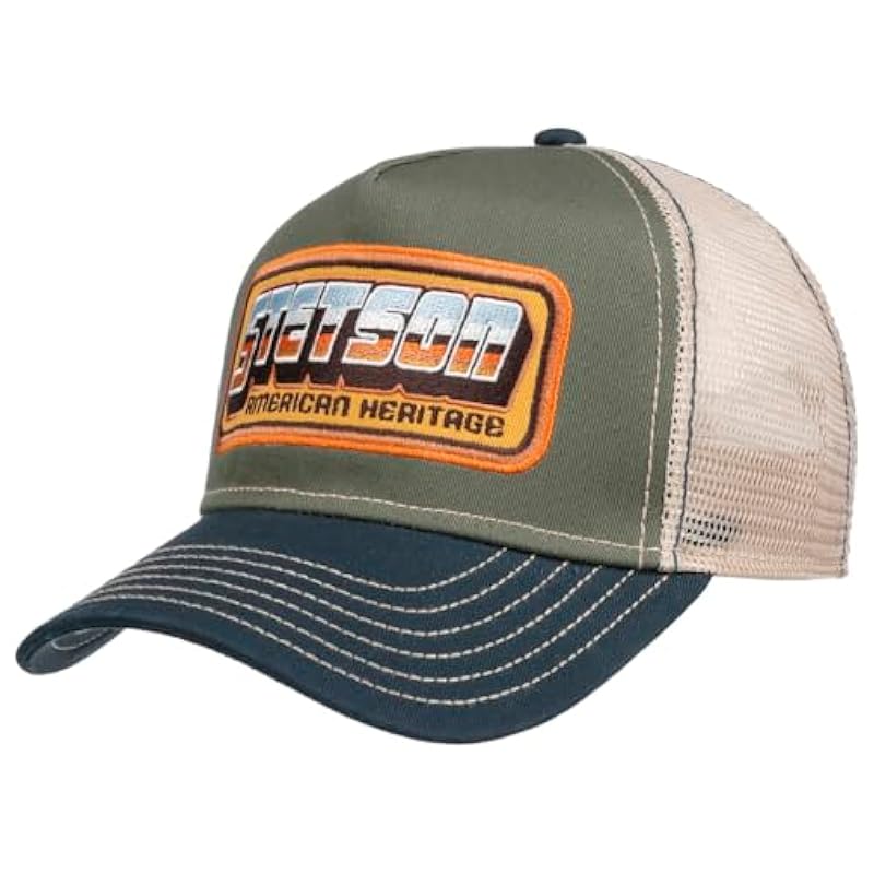 Stetson Stetson American Heritage Patch Trucker Cap Men | Olive ‎mens Hats & Caps