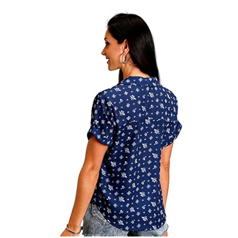 Stetson Tops, Tees & Blouses ‎womens Stetson Western Shirt Women S/S Poly Dolman S Blue 11-051-0590-0423 BU