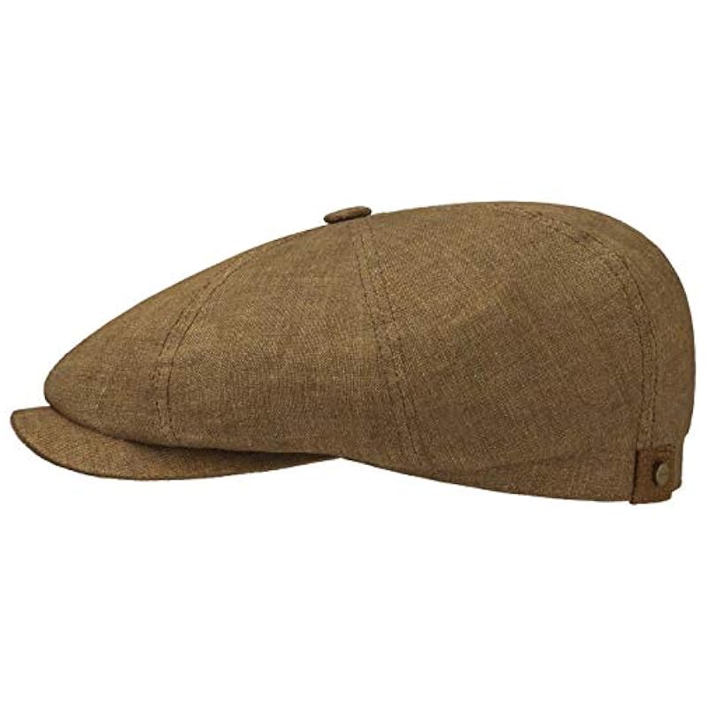 Stetson Stetson Hatteras Linen Newsboy Cap Women/Men | Made in The EU Brown Hats & Caps