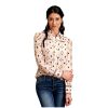 Stetson Western Shirt Womens L/S Gaucho L Cream 11-050-0590-6020 WH ‎womens Tops, Tees & Blouses Stetson