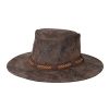 Stetson Men's Canberra Distressed Suede Aussie Safari Hat Brown ‎unisex-ad Hats & Caps Stetson