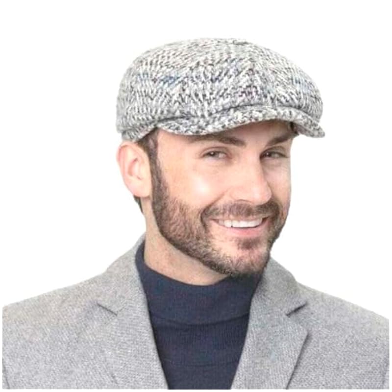 ‎mens Hats & Caps Stetson Stetson Hatteras Levico Flat Cap Men - Made in Germany Grey