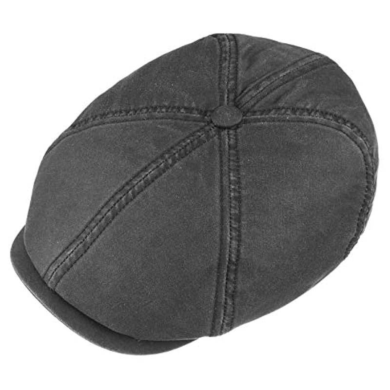 ‎mens Hats & Caps Stetson Stetson Brooklin Old Cotton Flat Cap Men | Black
