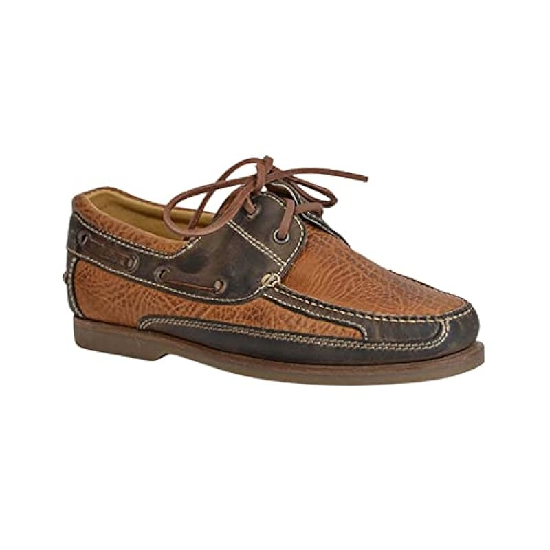 Stetson Stetson Men's Dillon Burnished Bull Shoulder Casual Boat Shoes Moc Toe Tan 8.5 D ‎mens Loafers & Slip-Ons