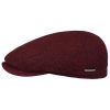 Stetson Stetson Belfast Classic Wool Flat Cap Women/Men | Made in The EU Dark Red ‎mens Hats & Caps