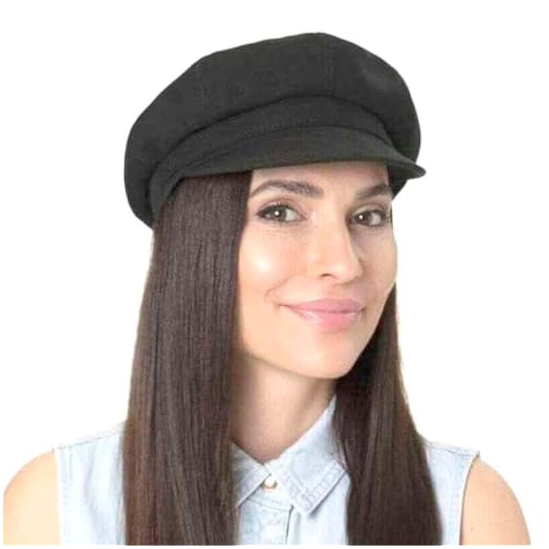 Stetson Superior Cotton Newsboy Cap Women/Men - Made in Germany Black ‎womens Hats & Caps Stetson