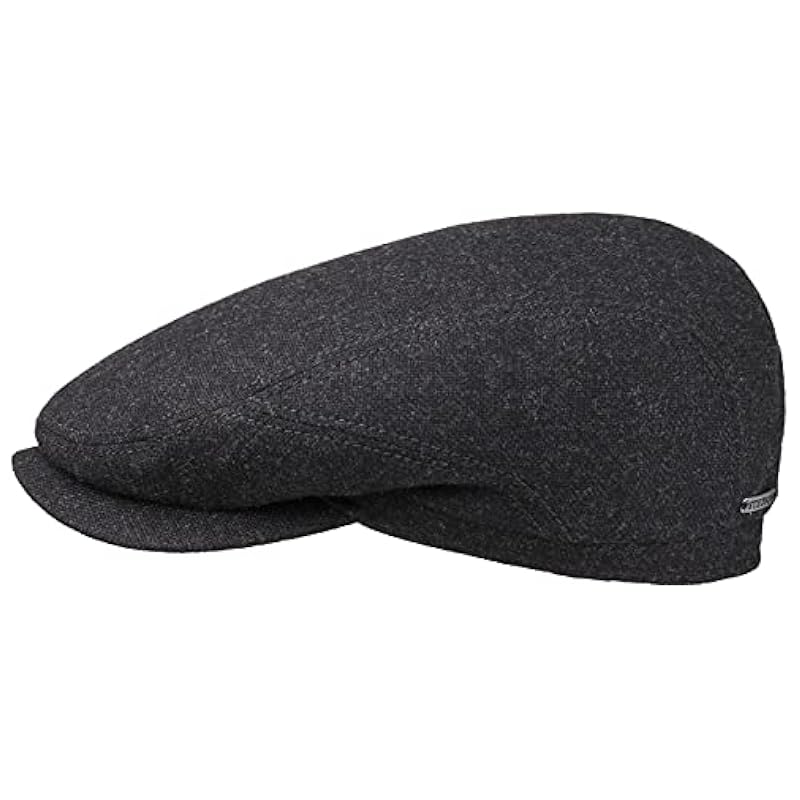 Stetson Belfast Wool Blend Flat Cap Men - Made in The EU Anthracite ‎mens Hats & Caps Stetson