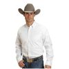 Stetson Men's Solid Button Oxford Long Sleeve Western Shirt White Small Stetson ‎mens Shirts