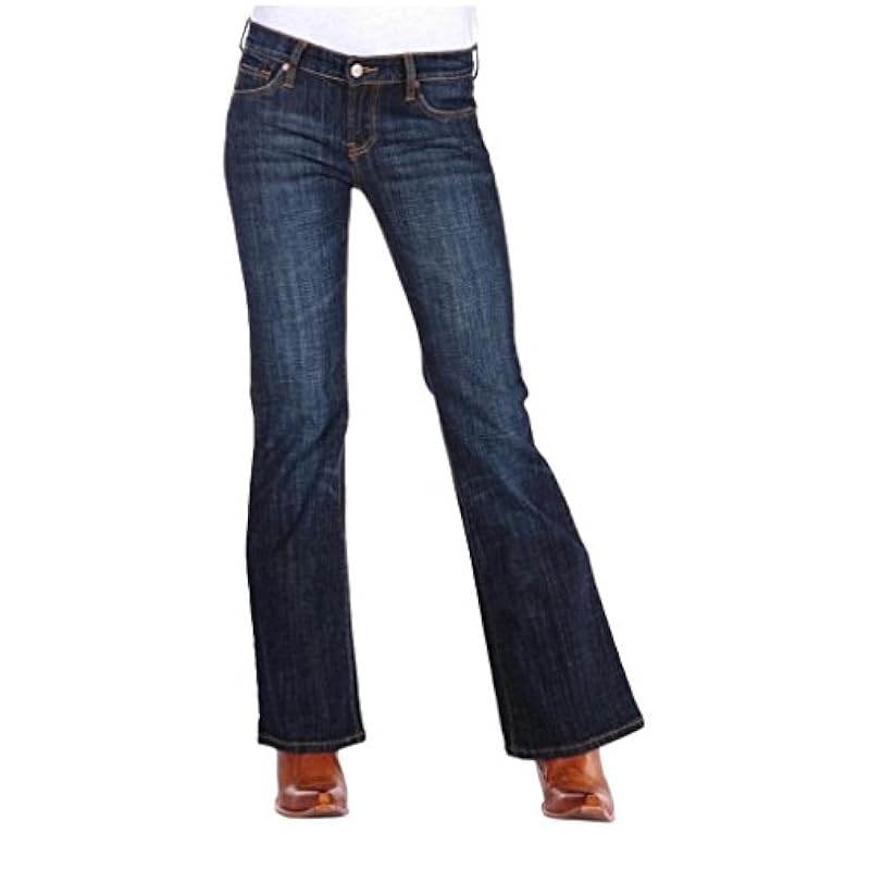 Stetson Stetson Apparel Women's Dark Blasted Low Rise 816 Classic Fit Boot Cut Jeans Blue 10 33R ‎womens Jeans