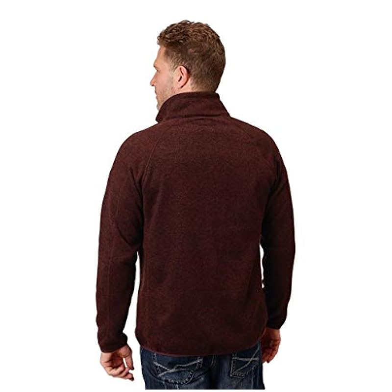 Stetson Western Sweater Mens 1/4 Zip S Wine 11-014-0120-7110 WI ‎mens Sweaters Stetson