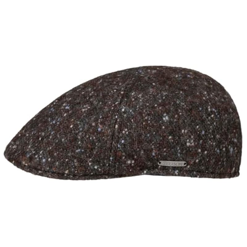Stetson Stetson Lancott Ivy Wool Flat Cap Men - Made in The EU Brown-mott ‎mens Hats & Caps