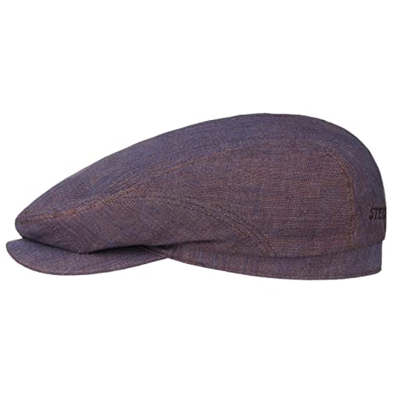 Stetson Belfast Linen Summer Flat Cap Men - Made in The EU Plum ‎mens Hats & Caps Stetson
