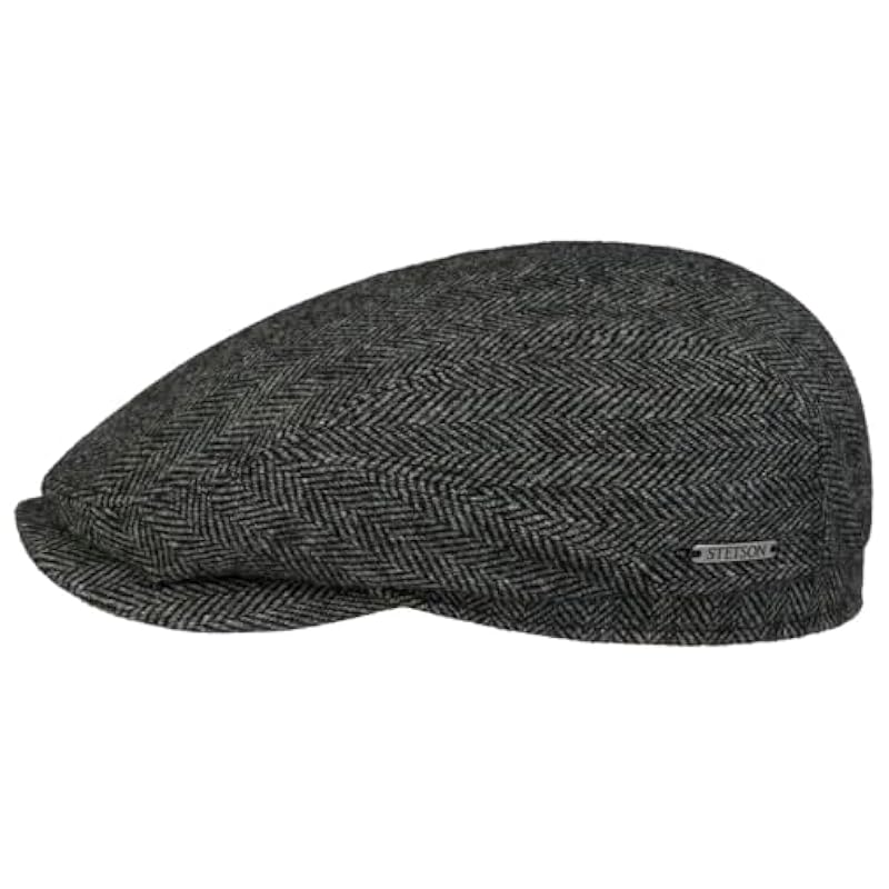 Stetson Belfast Classic Wool Flat Cap Women/Men | Made in The EU Grey-blue ‎mens Hats & Caps Stetson
