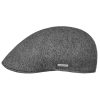 Stetson Stetson Texas Fine Herringbone Flat Cap Men - Made in The EU Anthracite ‎mens Hats & Caps