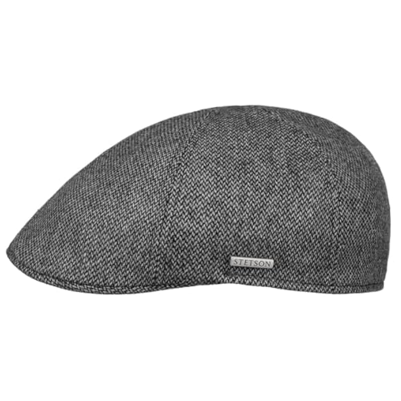 Stetson Stetson Texas Fine Herringbone Flat Cap Men - Made in The EU Anthracite ‎mens Hats & Caps