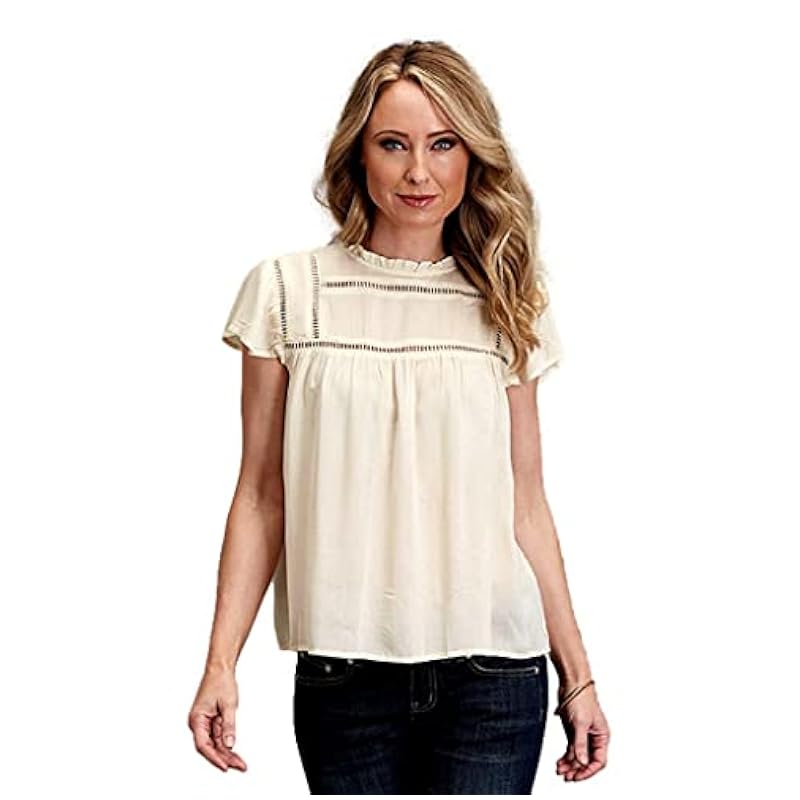 Stetson Western Shirt Womens S/S Button S Cream 11-051-0592-2009 WH Stetson ‎womens Tops, Tees & Blouses