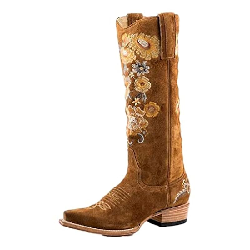 Stetson Stetson Women's June Western Boot Snip Toe Brown 8 M ‎womens Boots
